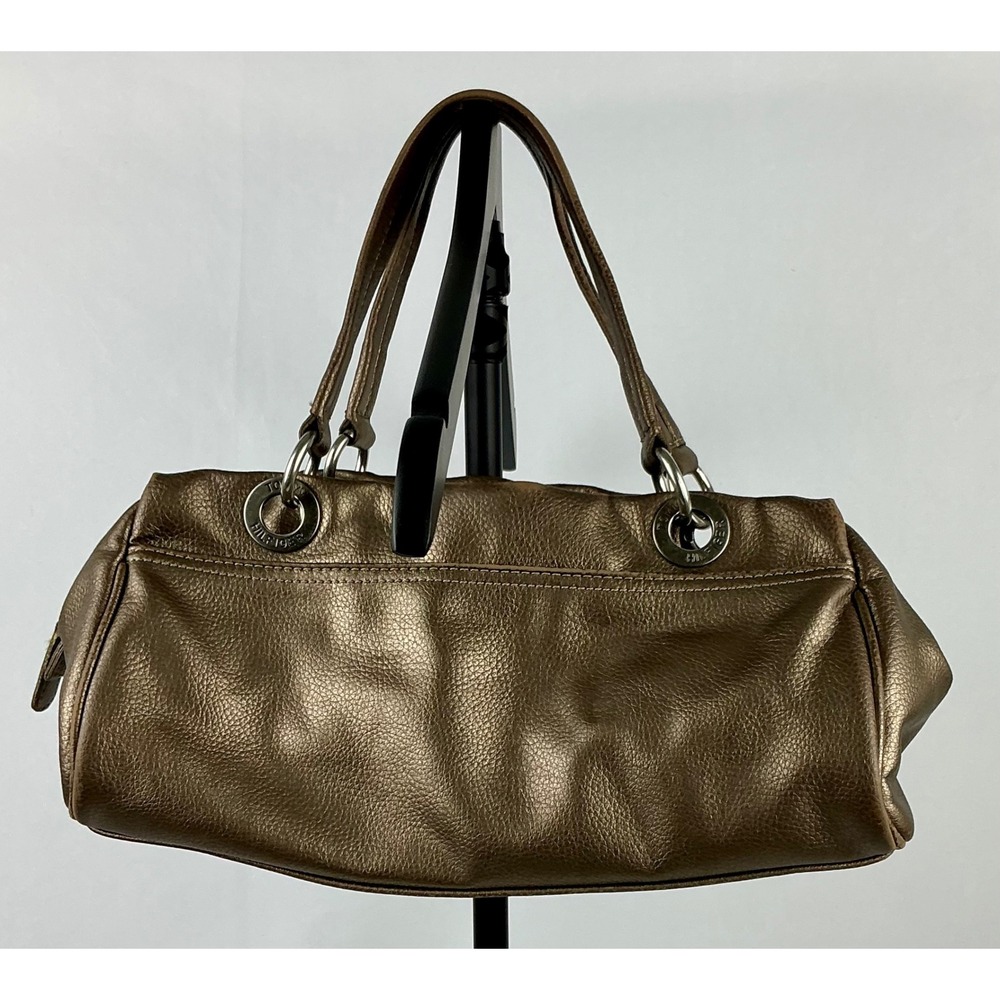 Tommy Hilfiger Bronze Metallic Satchel Purse Shoulder Bag Handbag Y2K /2000s Era